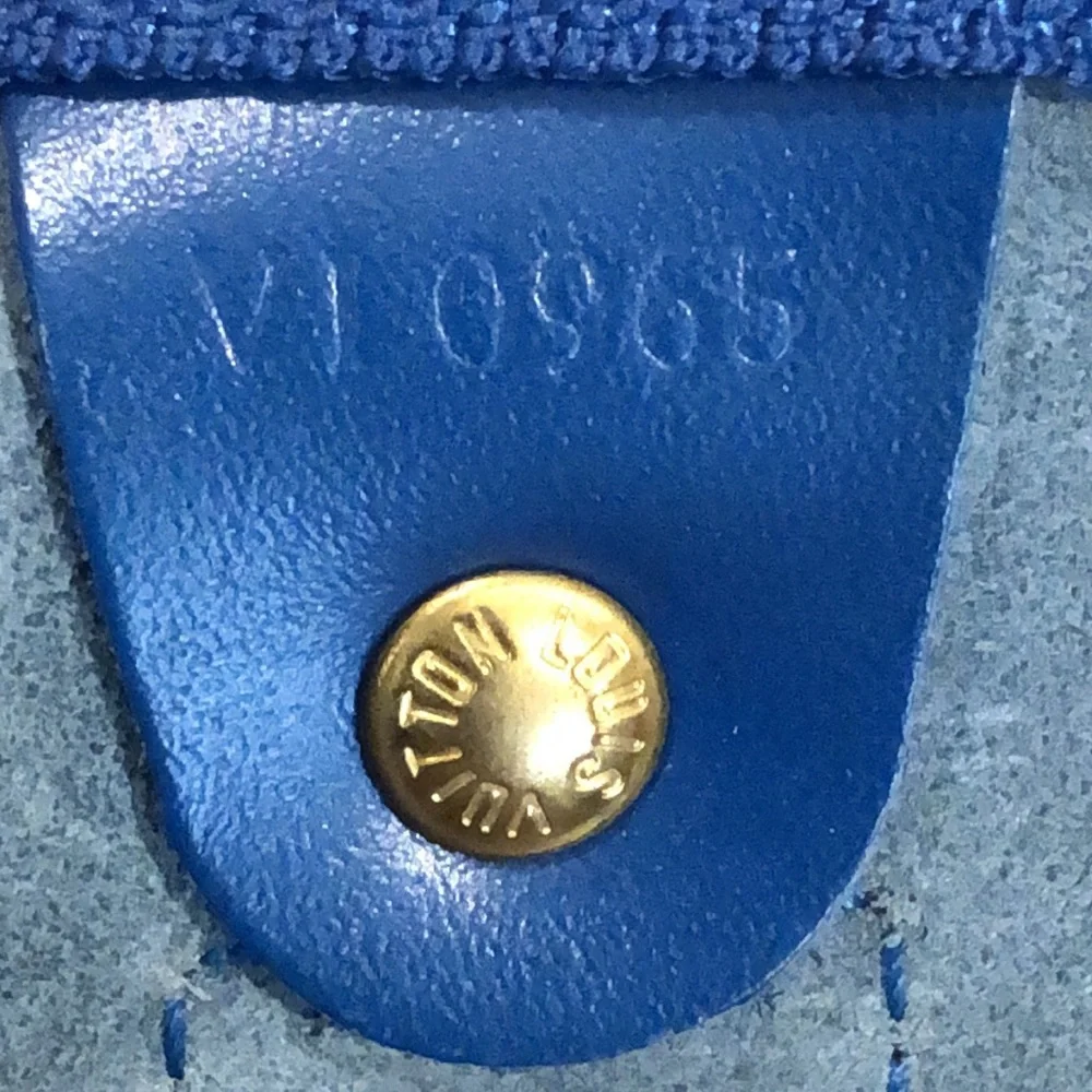 LOUIS VUITTON Toledo Blue Epi Leather LV50 Keepall Boston Travel Duffel Bag
